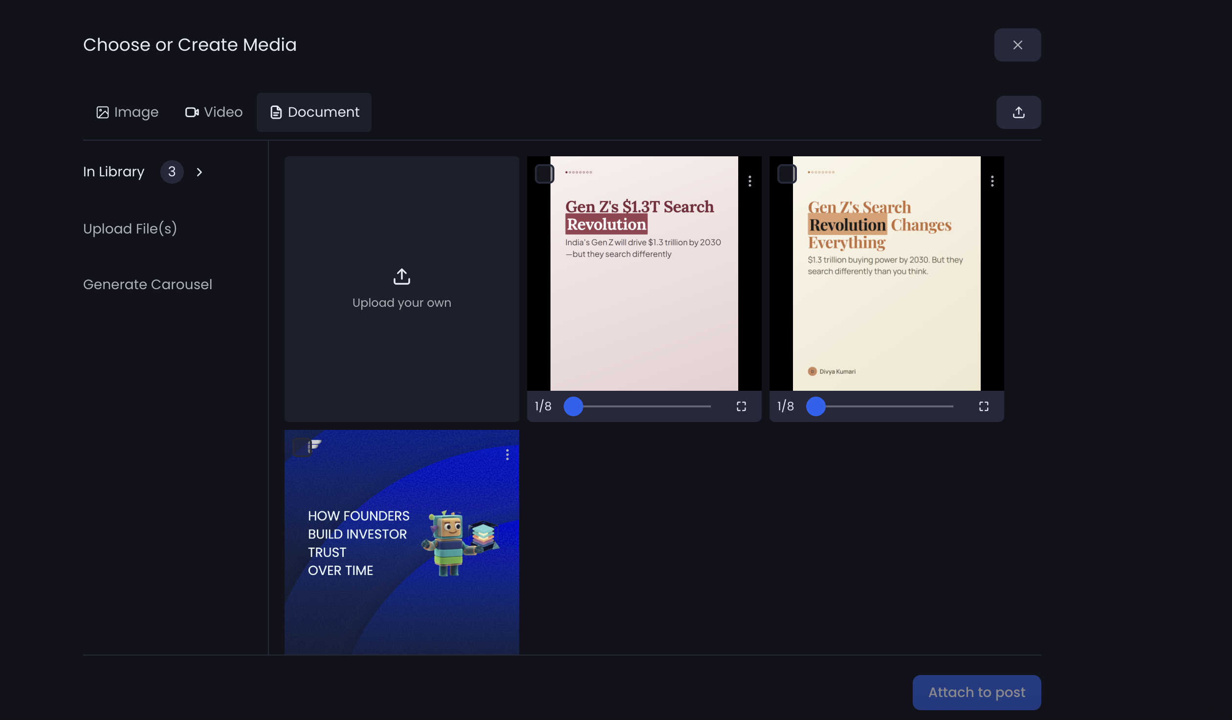 Linkedin Carousel Generation