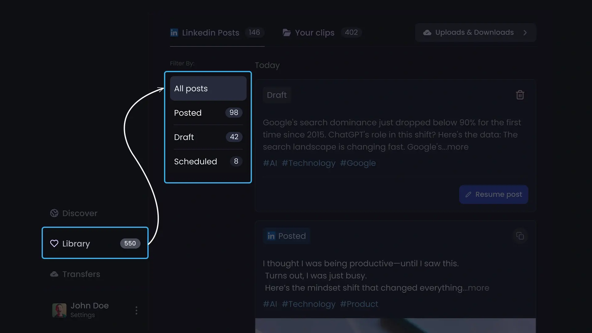 Organize your post with FinalLayer