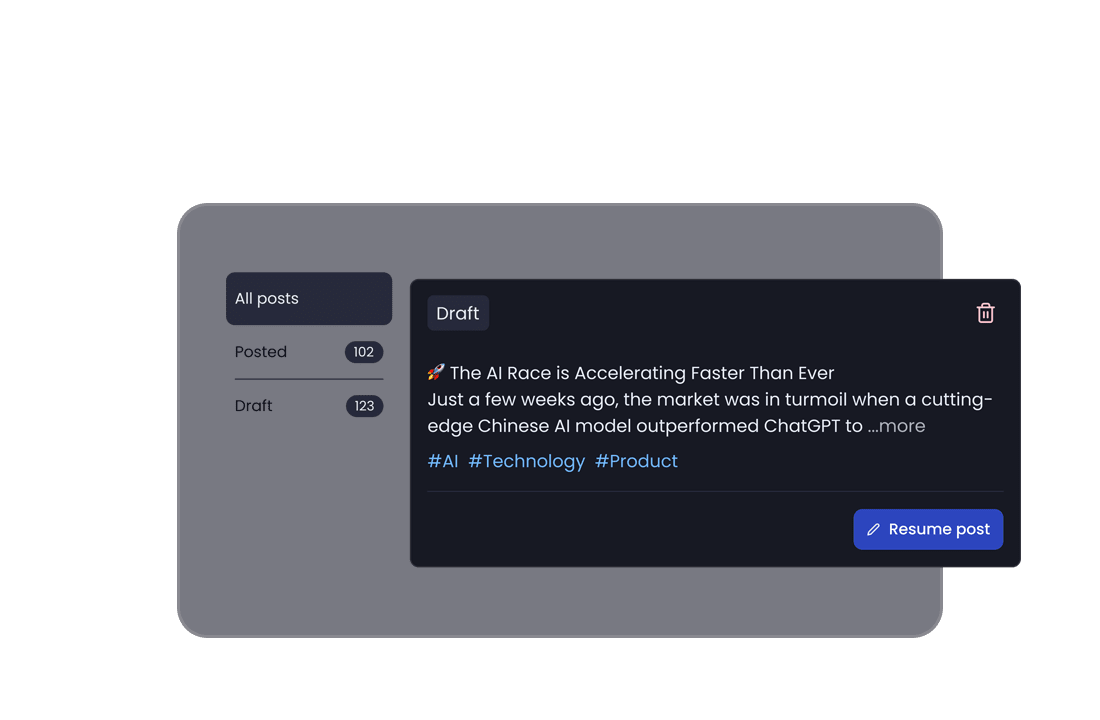 Save Drafts Instantly