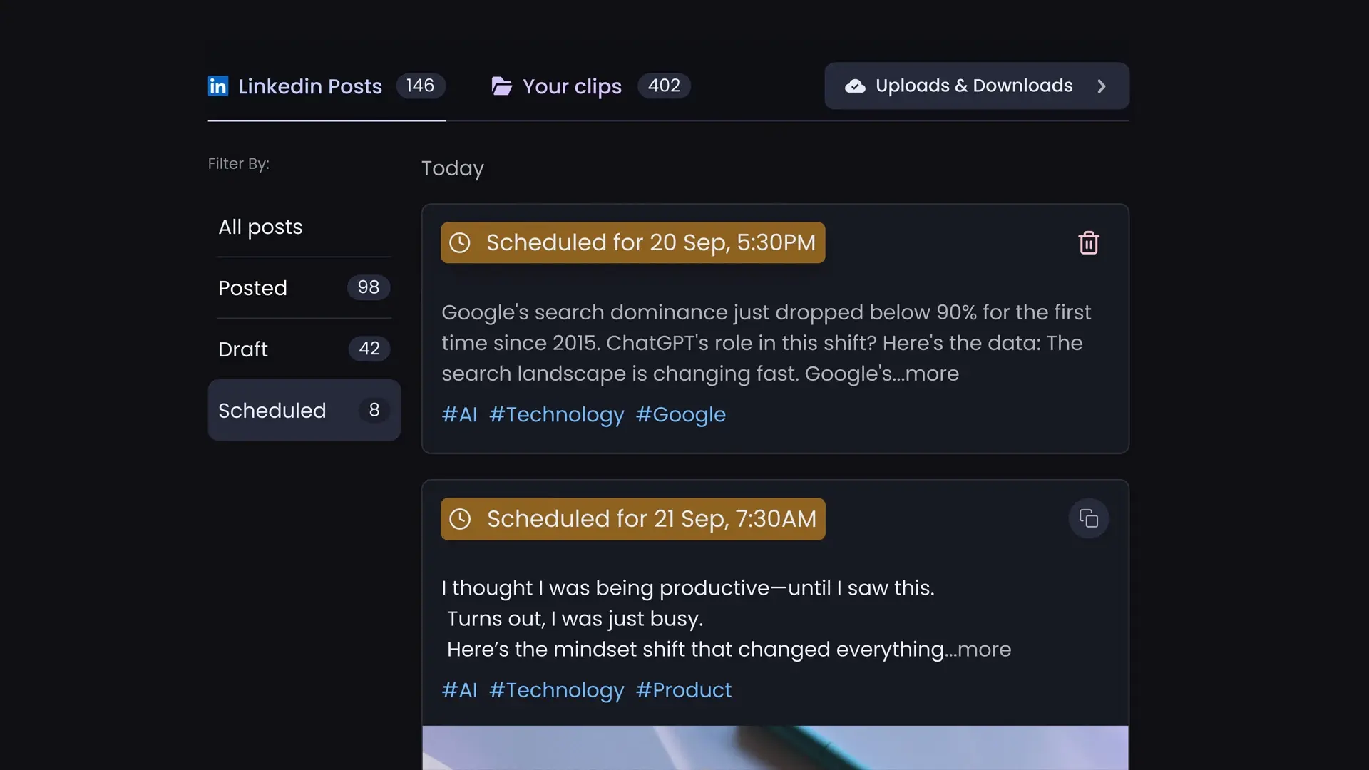 Scheduled Post Scheduled Post