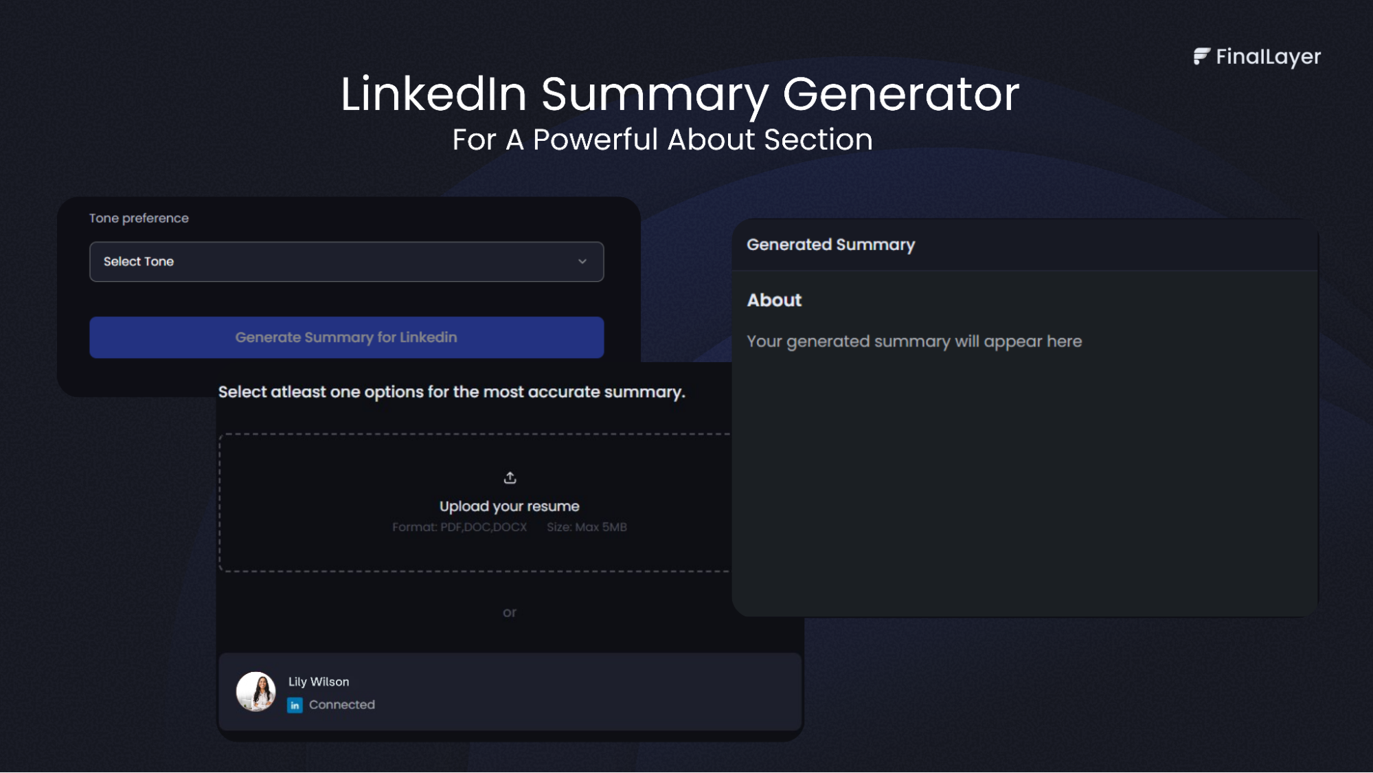 Cover Image of linkedin summary generator blog