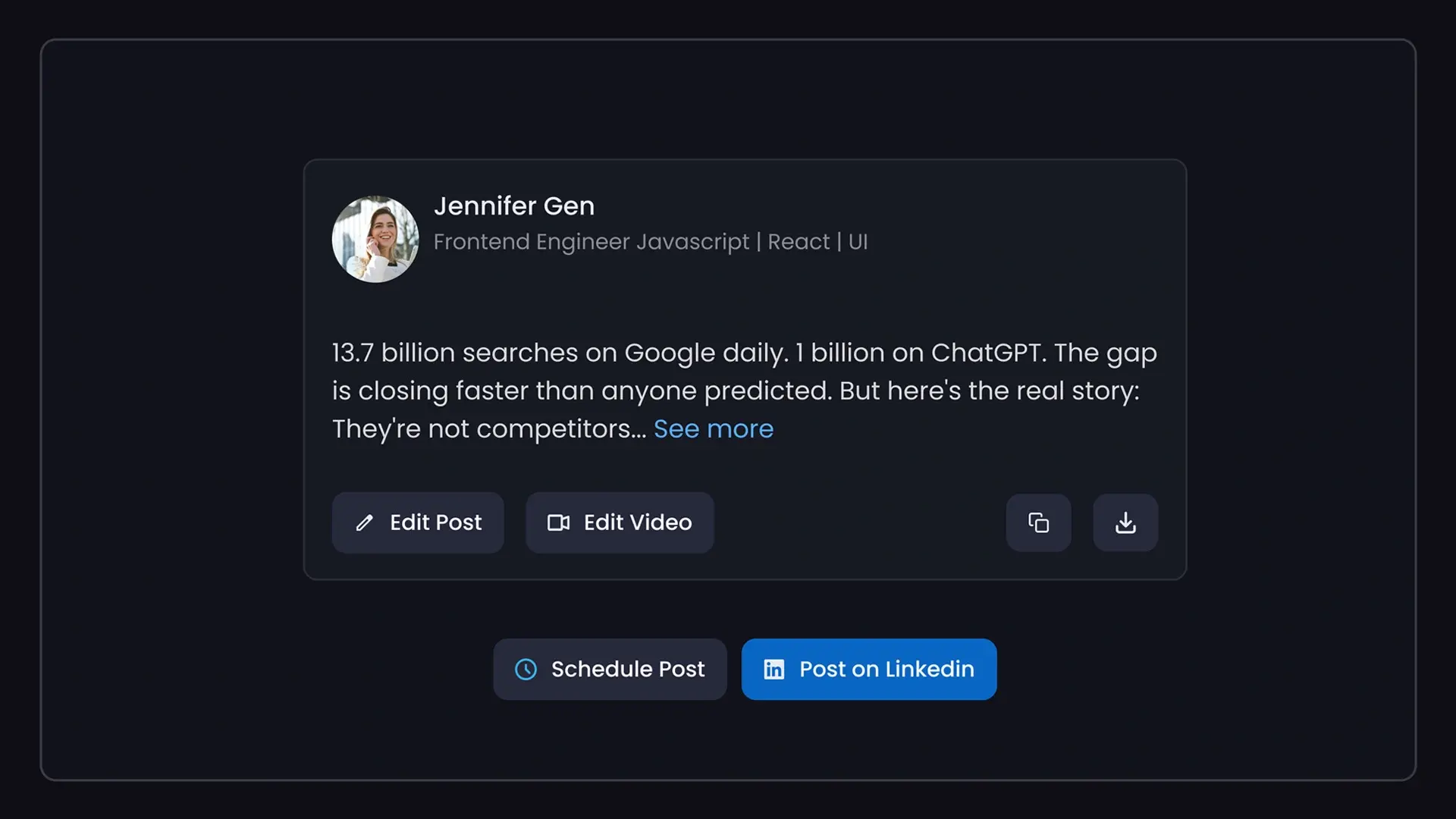 Post on LinkedIn With FinalLayer Post on LinkedIn With FinalLayer