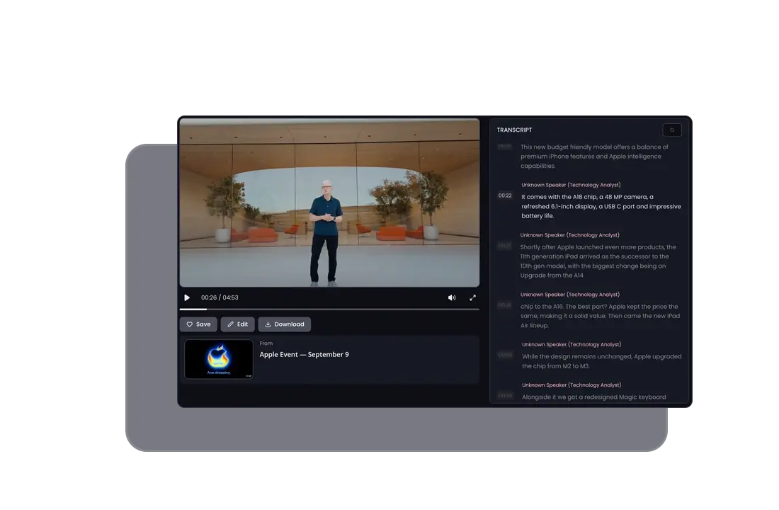 Generate the Transcript