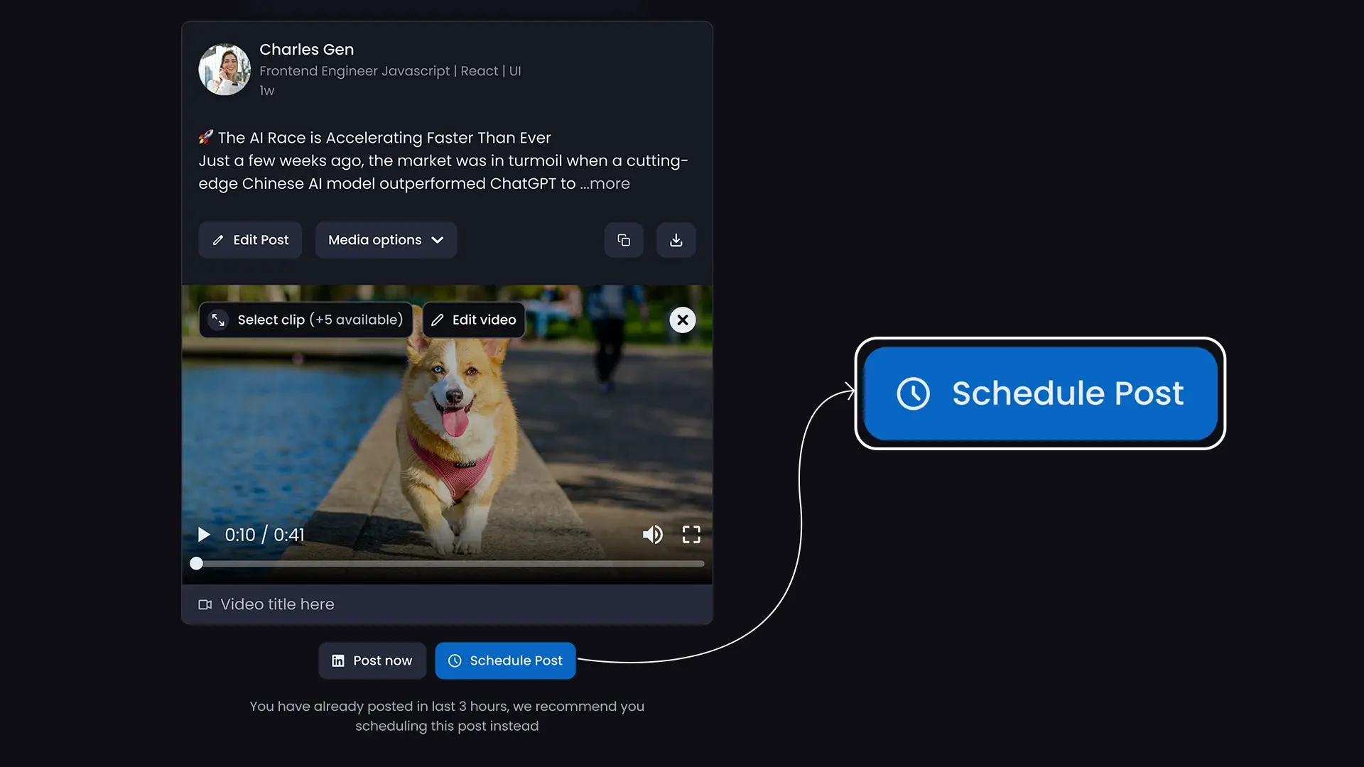 Schedule LinkedIn Post With FinalLayer Schedule LinkedIn Post With FinalLayer