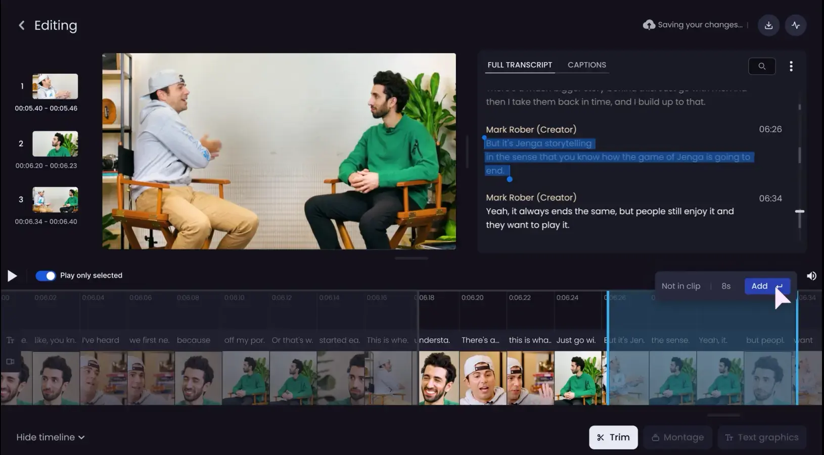Take complete control with timeline precision