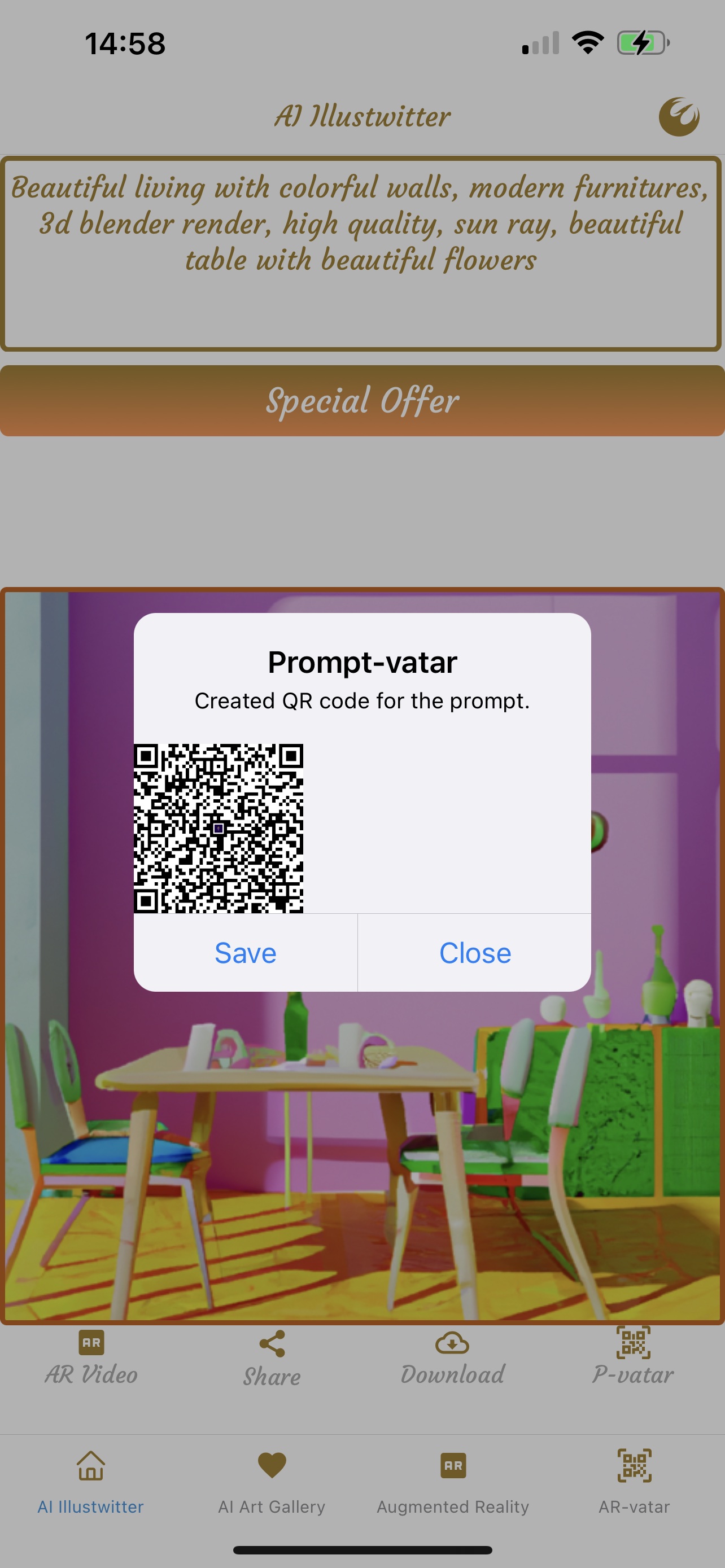 Share the prompt you created using AI Illustwitter P-vatar feature