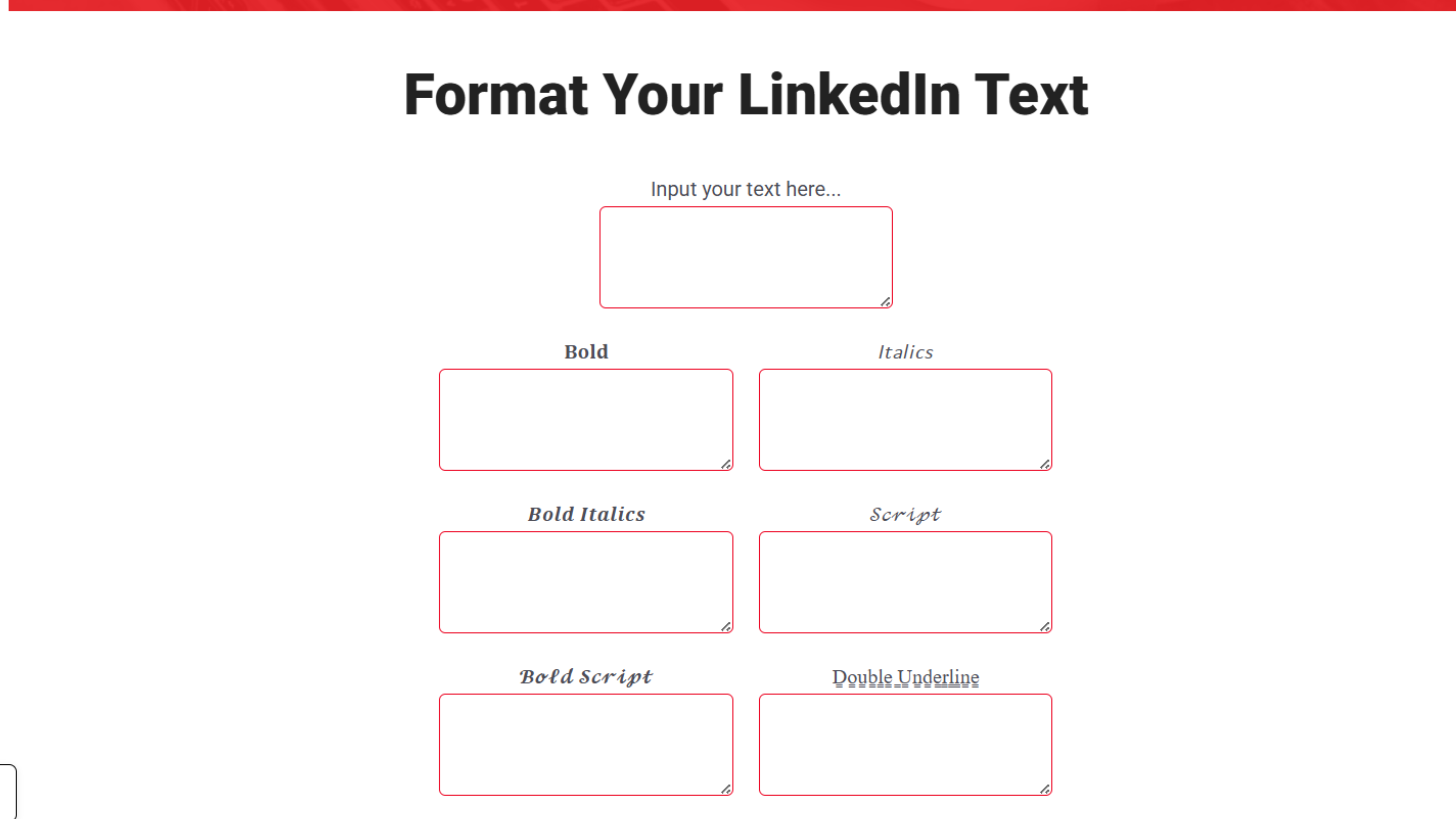 LinkedIn Makeover text Formatter preview