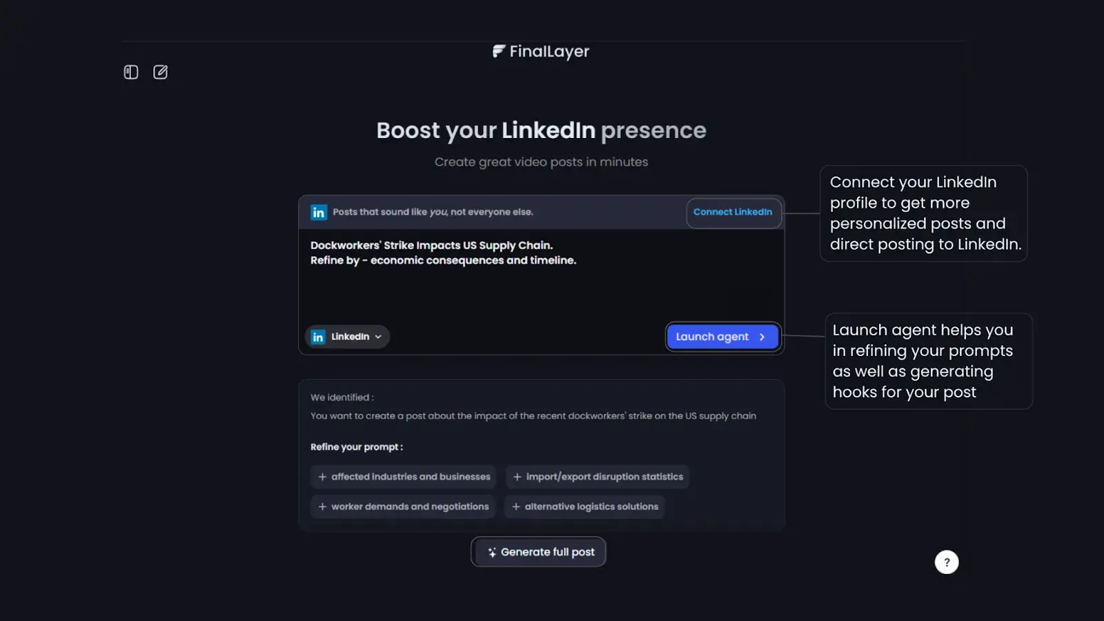Final layer personalization