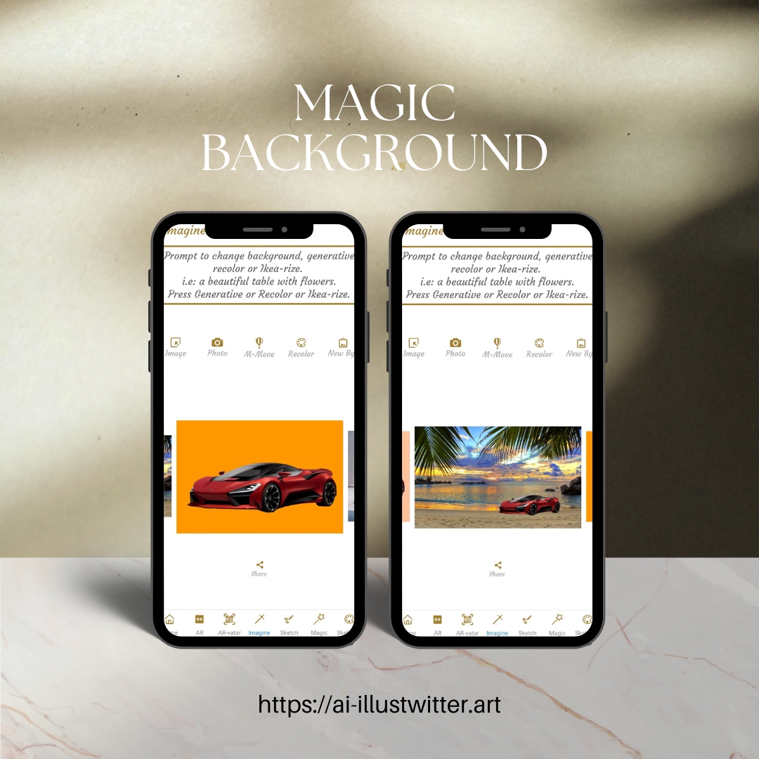 Magic Background With AI Illustwitter