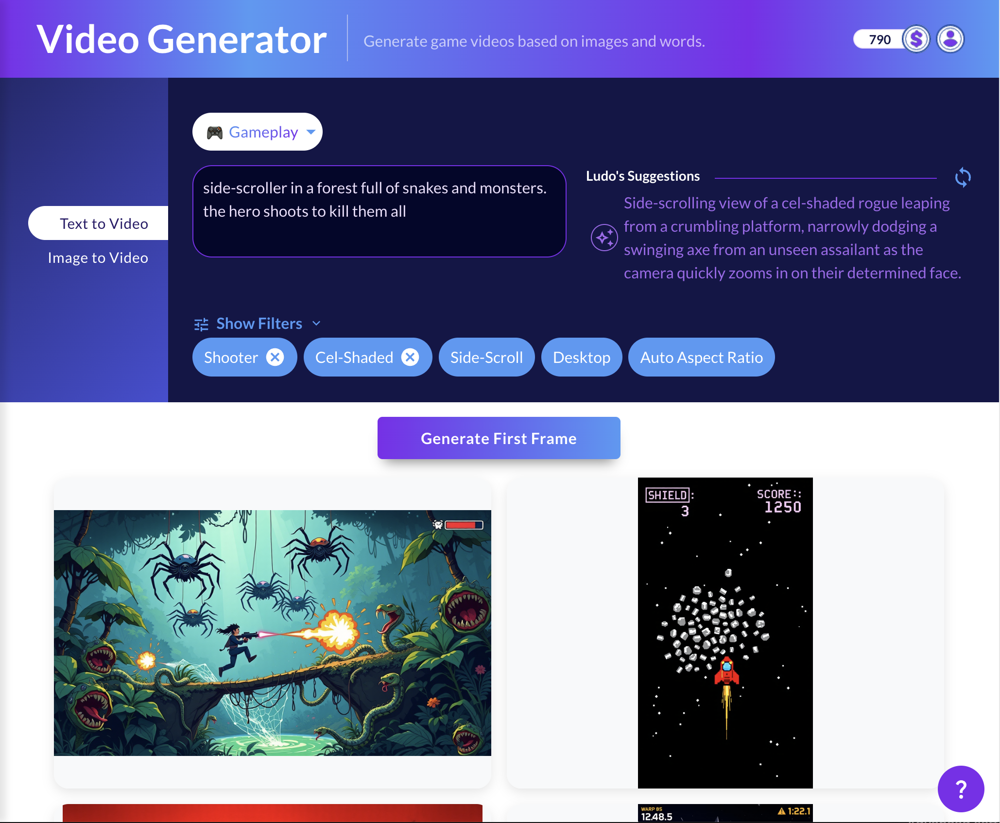 Animate Your Game Ideas with the Video Generator