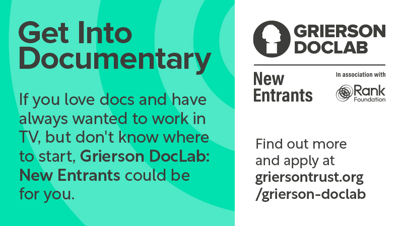 Grierson DocLab: New Entrants is back