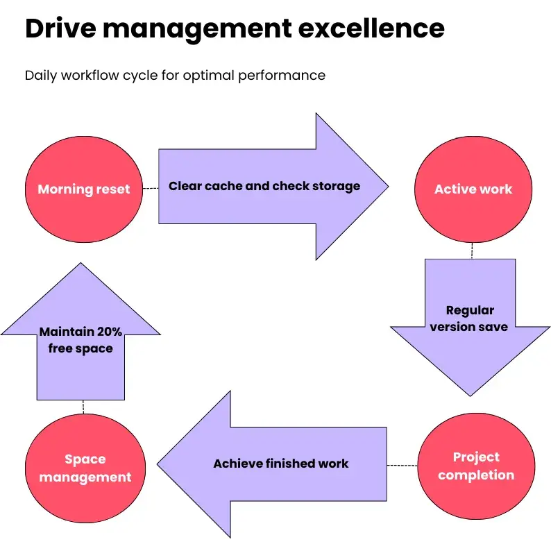 Image of drive management excellence workflow.