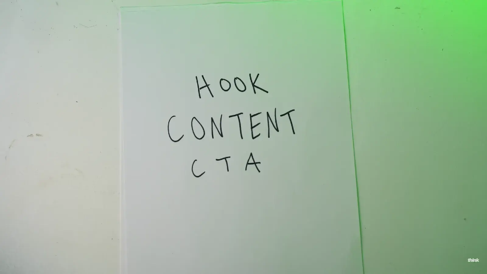 Nolan's three steps of creating powerful scripts: Hook, Content, CTA