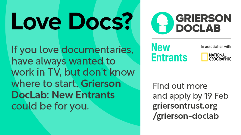 Grierson DocLab: New Entrants 2026 opens applications