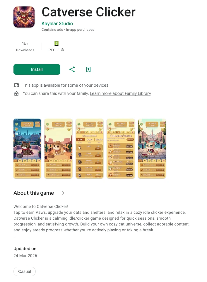Catverse Clicker on Google Play