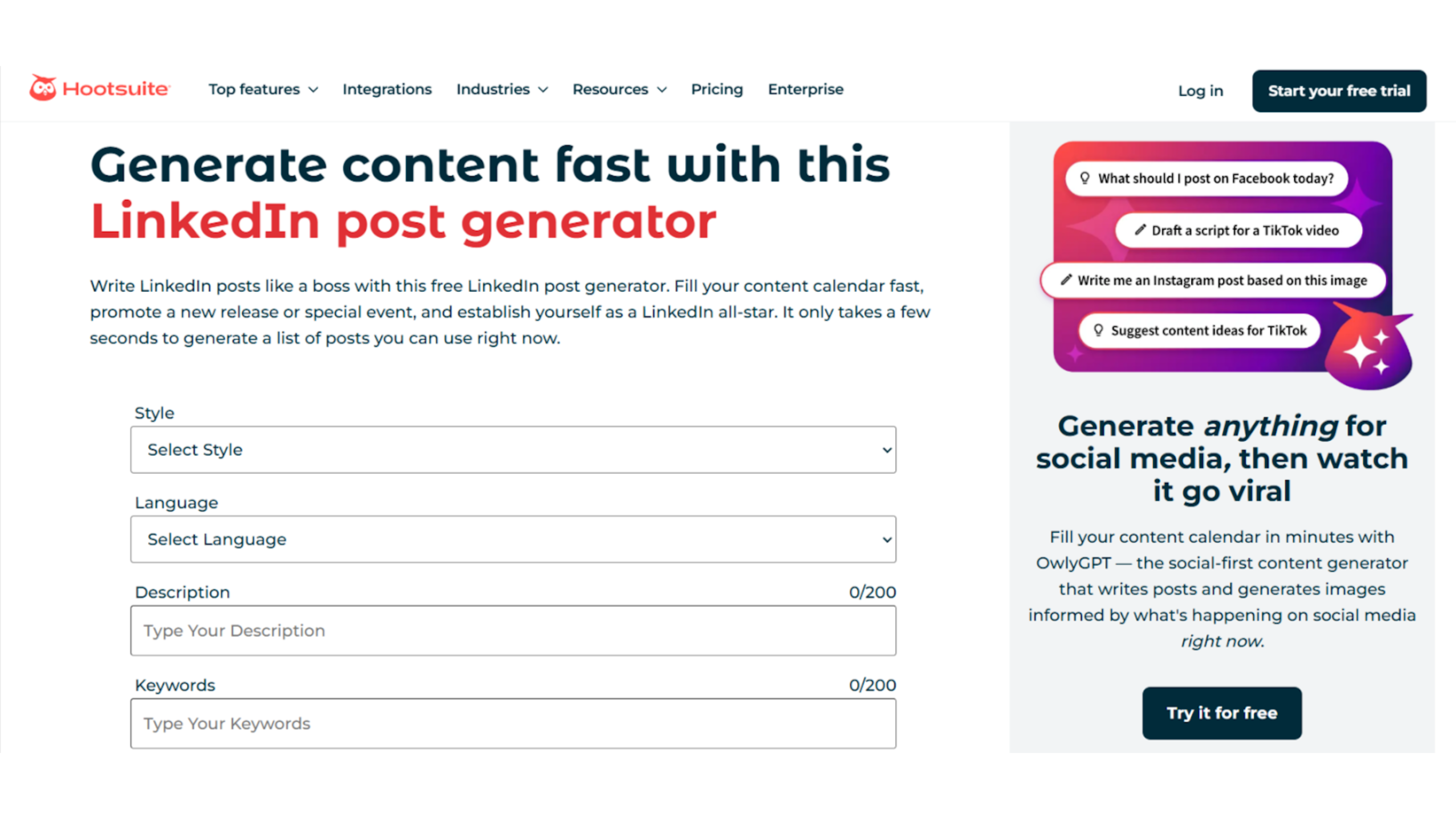 hootsuite preview of hootsuite