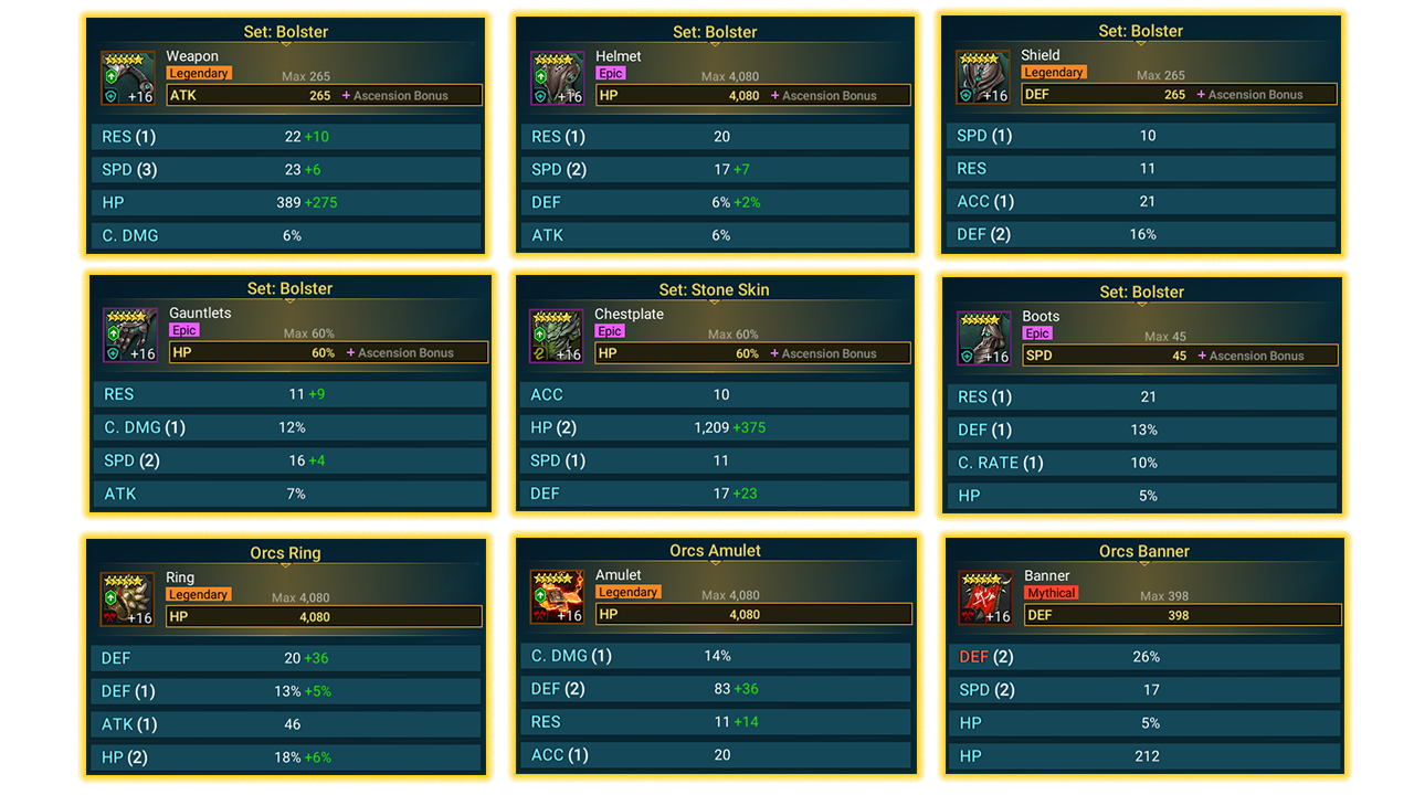 Support reviver gear raid shadow legends