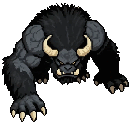 Animated black ogre enemy from Solo Grinding