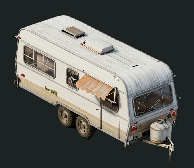 Home Trailer 3D assets generated with Ludo