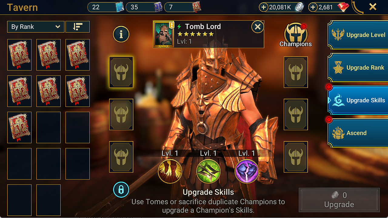 Upgrading skills raid shadow legends build