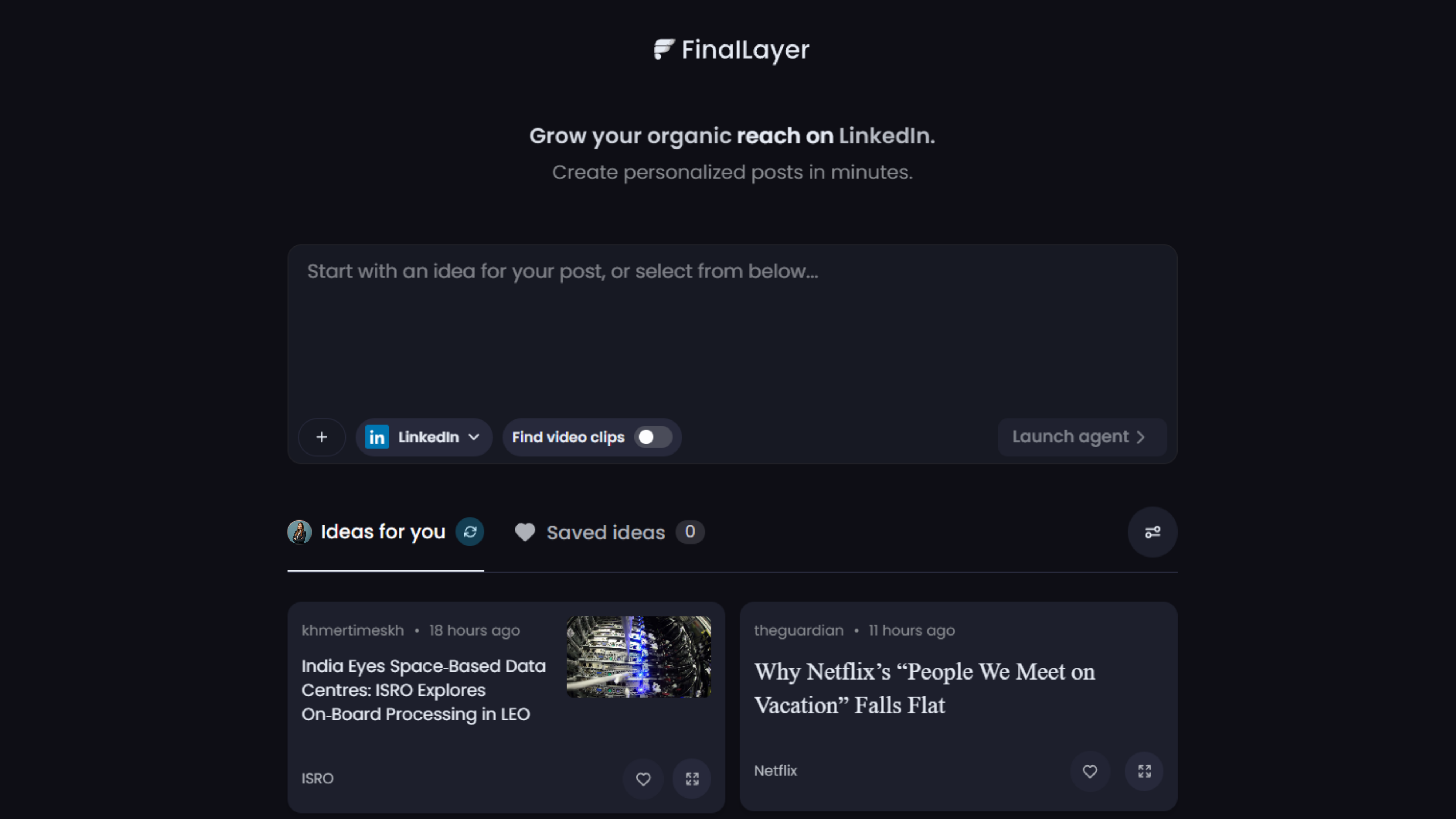 Final layer dashboard preview
