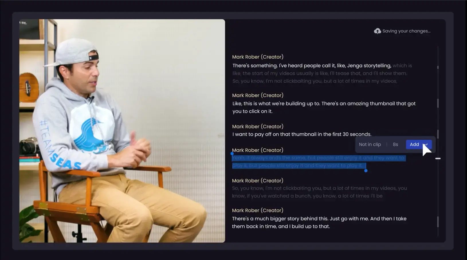 Edit videos as simply as editing text