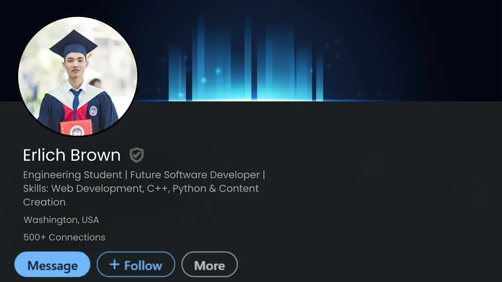 LinkedIn headline example