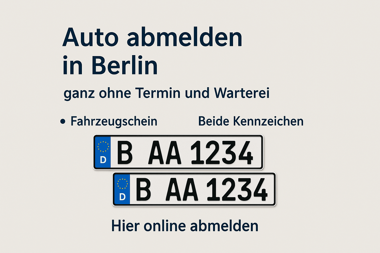 Kfz Abmelden Berlin Ohne Termin