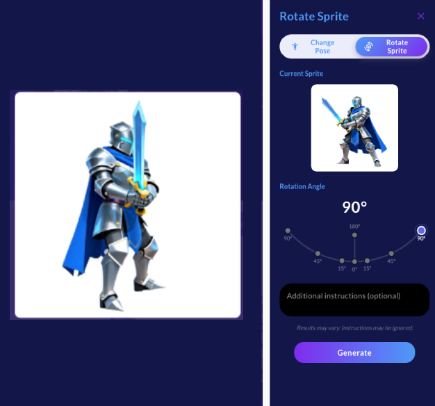 Pose Control, Animation Presets, and New Export Tools for Sprite Animations