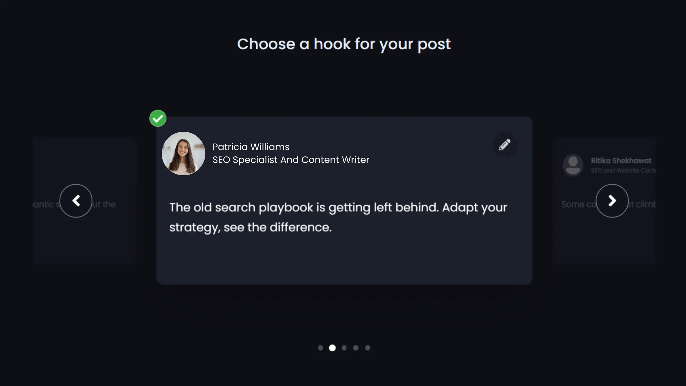 LinkedIn post Hooks by FinalLayer