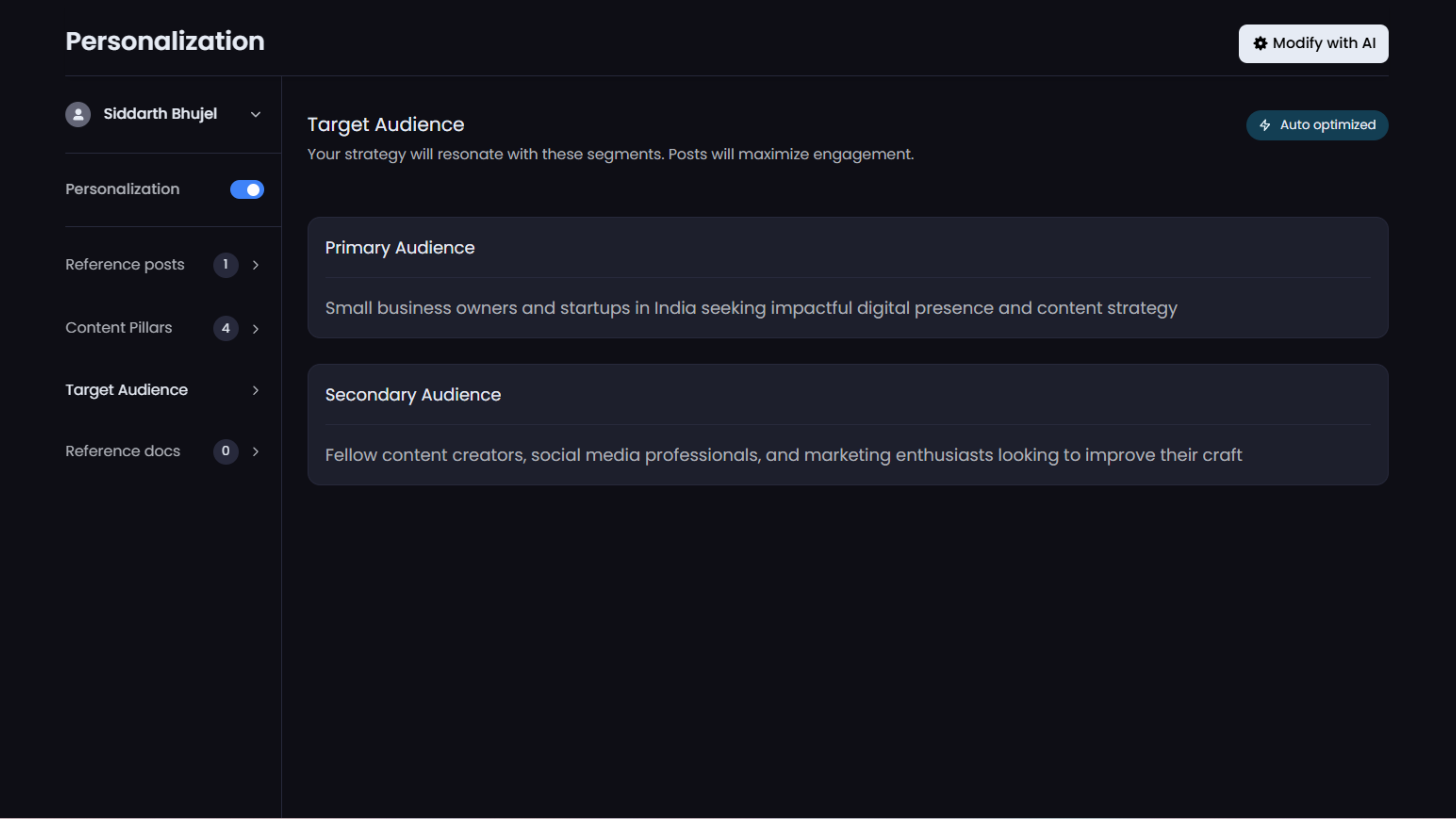 target audience preview