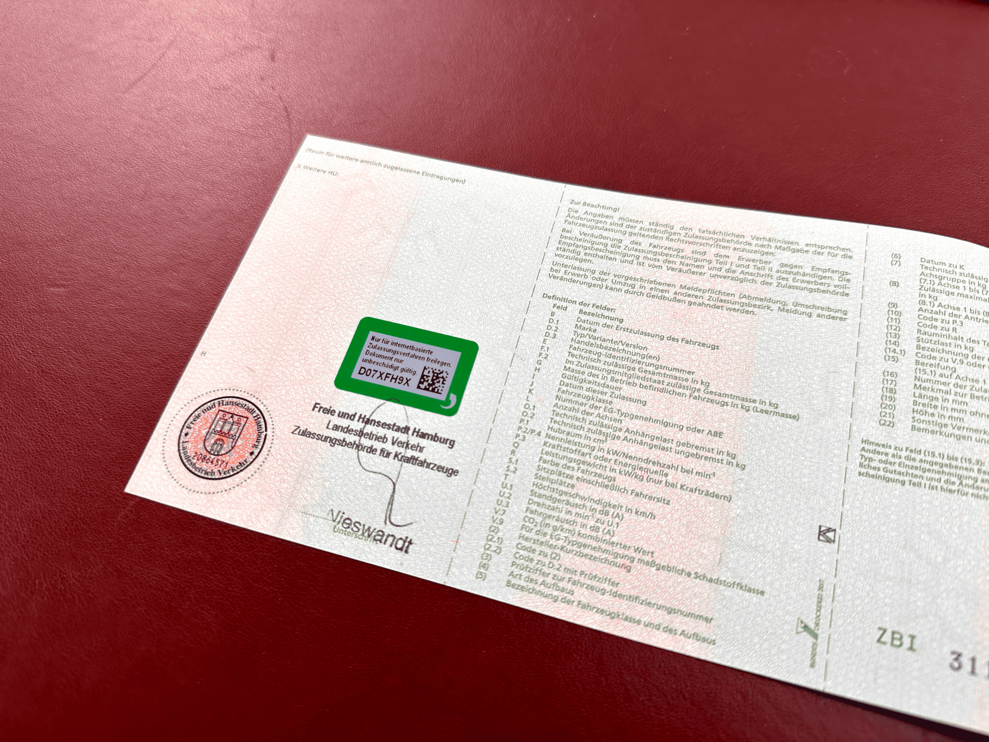 Wo Finde Ich Den Motorcode Im Fahrzeugschein Sicherheitscode vom Fahrzeugschein richtig freilegen