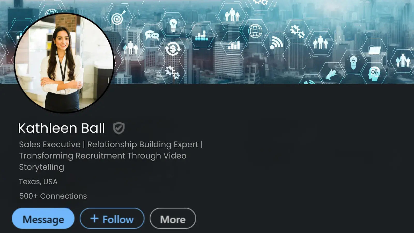 LinkedIn headline example