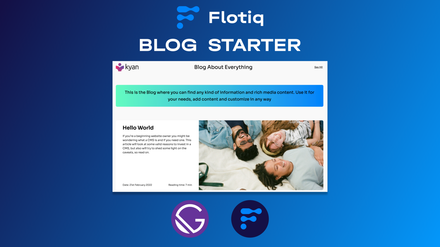 Flotiq Starter - Gatsby Blog