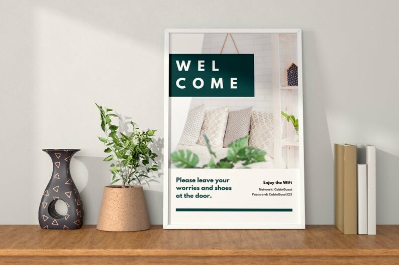 Airbnb Welcome Poster Template