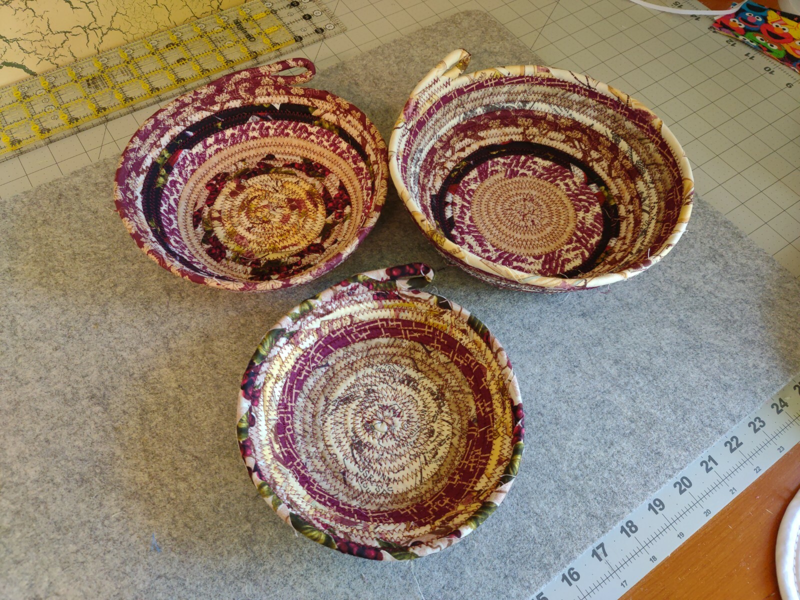 Burgundy Nesting Baskets