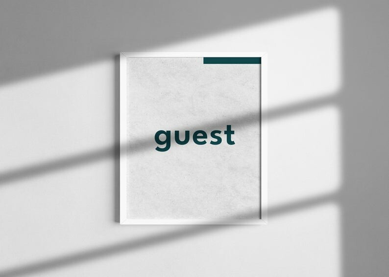 Airbnb Wall Art: Be Our Guest