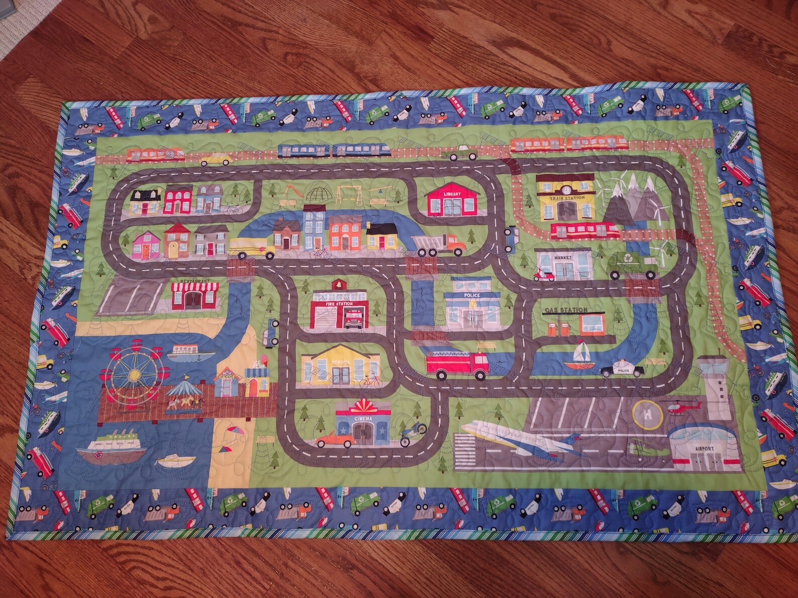 Things That Go Playmat Quilt