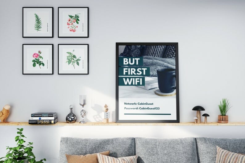 Airbnb Wifi Template Poster